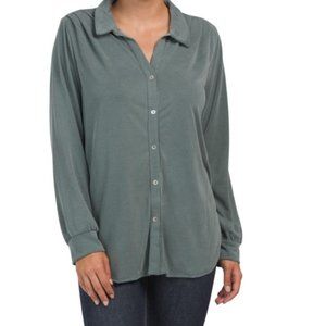 Green Envelope LA Long Sleeve Button Down